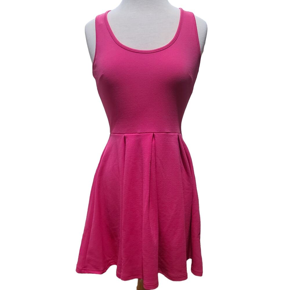 Hot pink fuchsia Barbie mini dress women's small